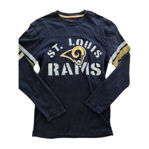NWT Women's NFL St. Luis Rams Long Sleeve Relaxed Fit T-Shirt - Small